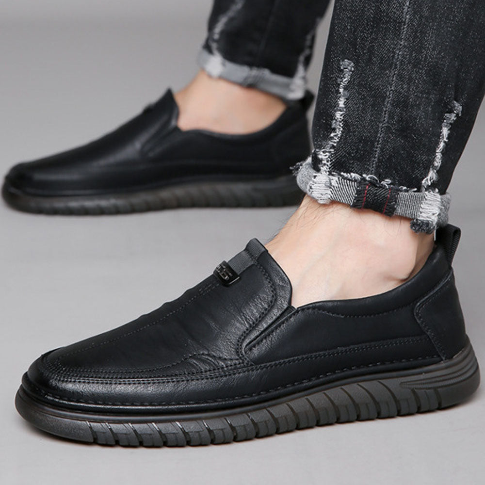 Comfortable slip-on casual leather shoes for men