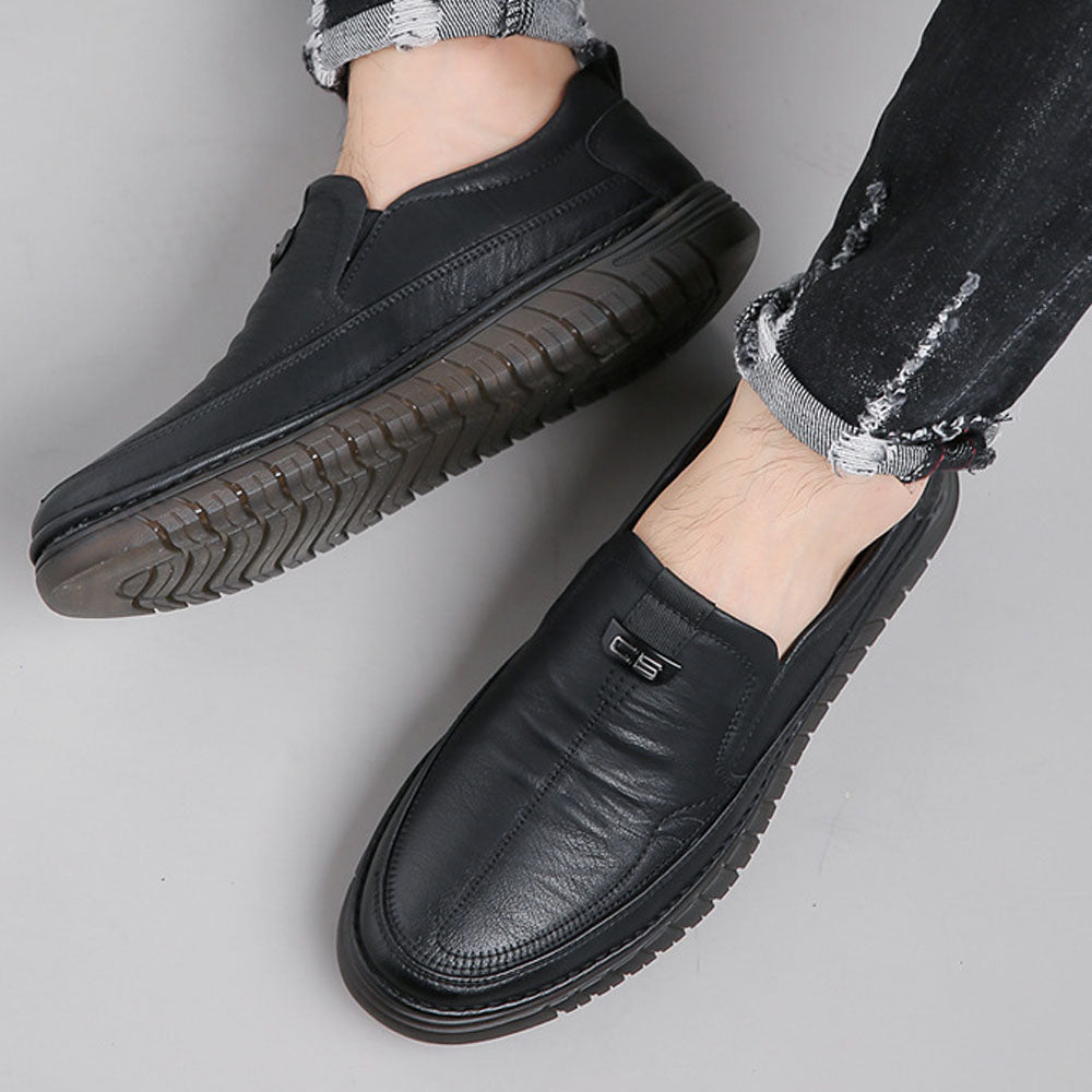 Comfortable slip-on casual leather shoes for men